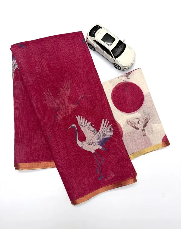 Maroon_Linen_Beautiful_Sarees_And_Premium_Clothing