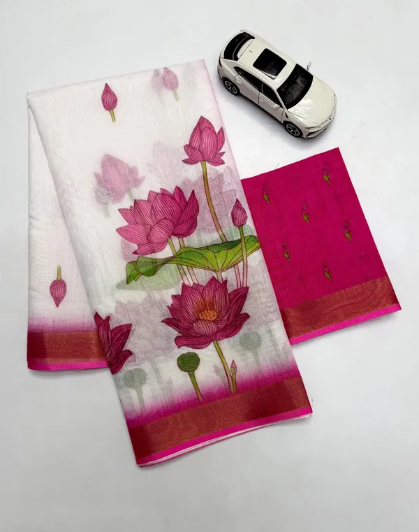 Pink_Flower_Sarees_And_Best_Combination
