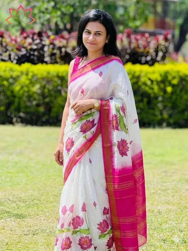 Pink_Flower_Sarees_And_Best_Combination