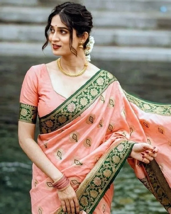 Pitch_And_Green_Best_Banarasi_Silk_Sarees