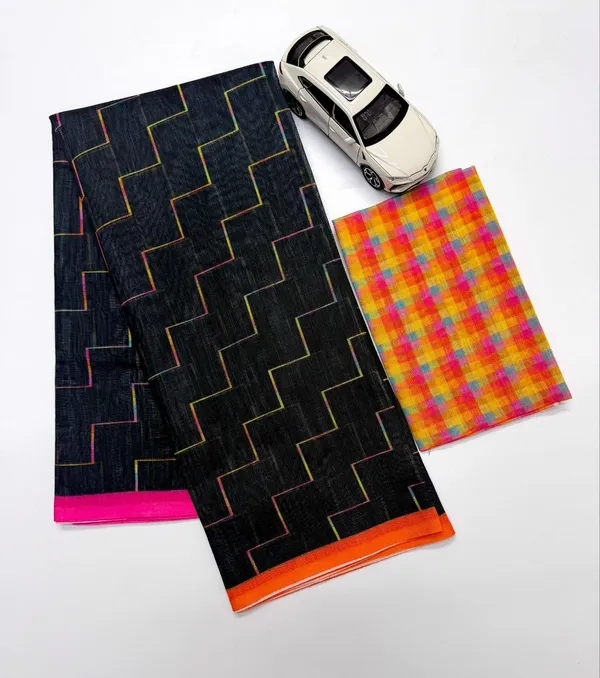 Premium_Black_Linen_Sarees