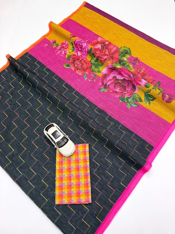 Premium_Black_Linen_Sarees