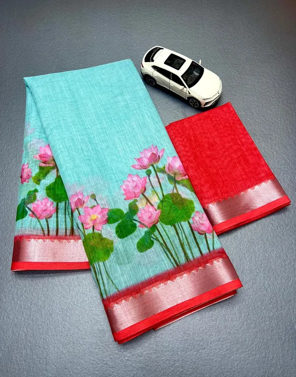 Soft_Linen_With_Jequard_Border_Saree