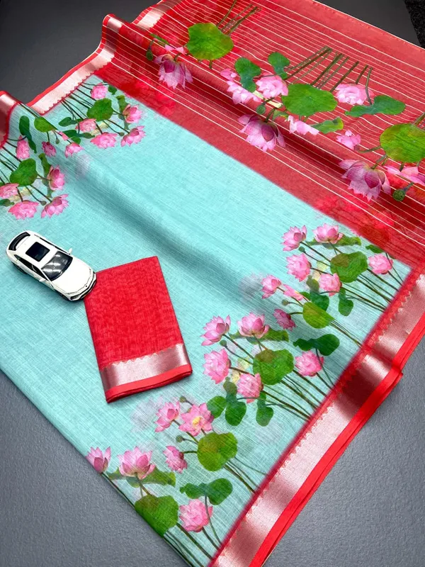 Soft_Linen_With_Jequard_Border_Saree