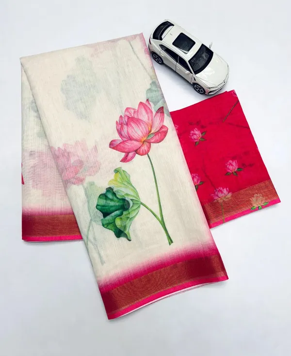 White_Sarees_And_Flower_Combination