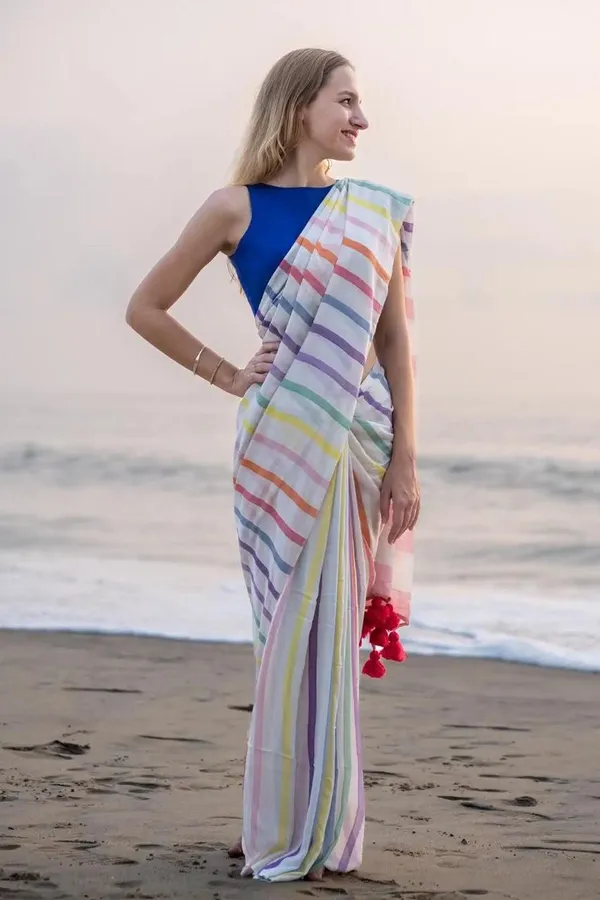 Multi_Colour_soft_linen_cotton_saree
