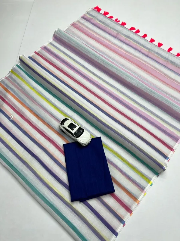 Multi_Colour_soft_linen_cotton_saree