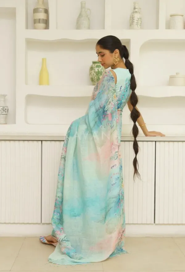 Sky_Blue_Premium_Soft_linen_Cotton_Saree_For_Women