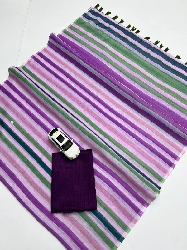 Multi_Colour_soft_linen_cotton_saree