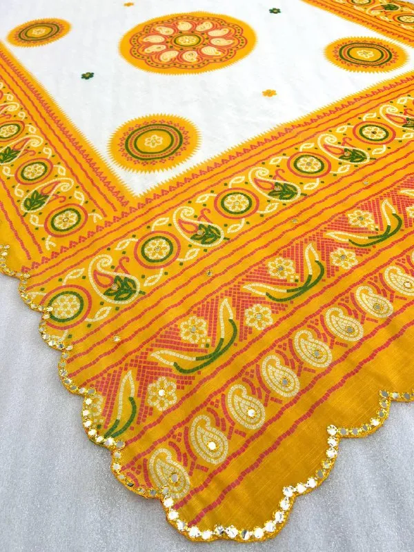 White_&_Yellow_Premium_Soft_linen_Cotton_Saree_For_Women