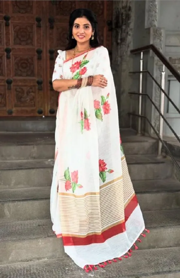 Multi_Colour_soft_linen_cotton_saree