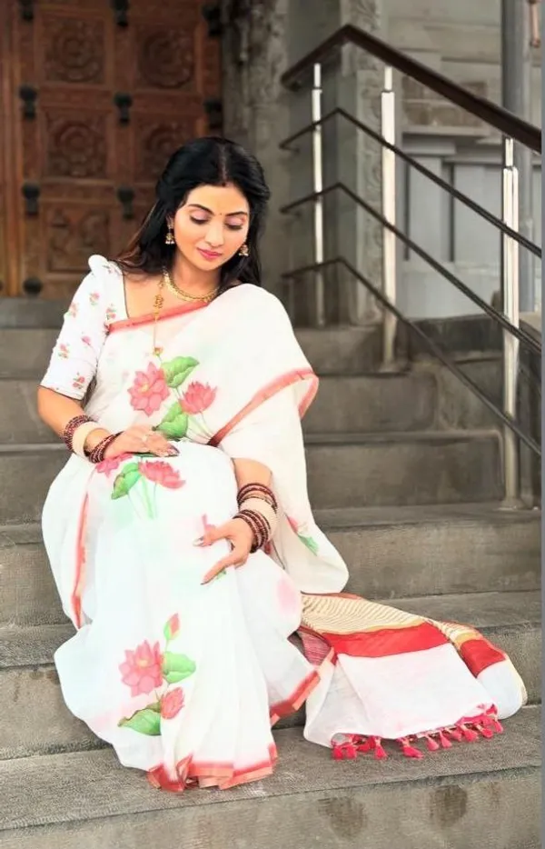 Multi_Colour_soft_linen_cotton_saree