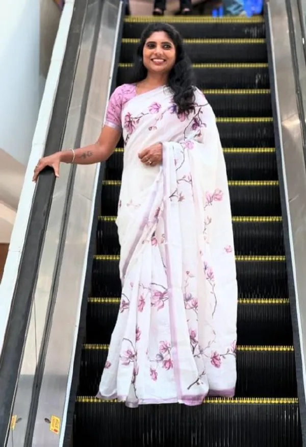 White_&_Purple_Premium_Gold_Border_Saree
