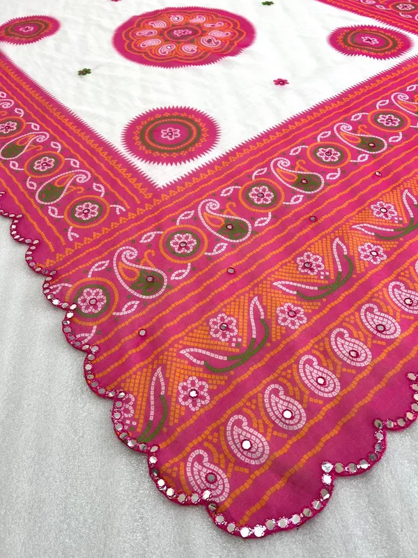 White_&_Pink_Premium_Soft_linen_Cotton_Saree_For_Women