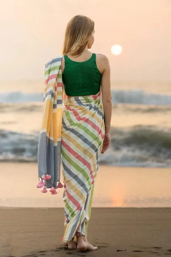 Multi_Colour_soft_linen_cotton_saree