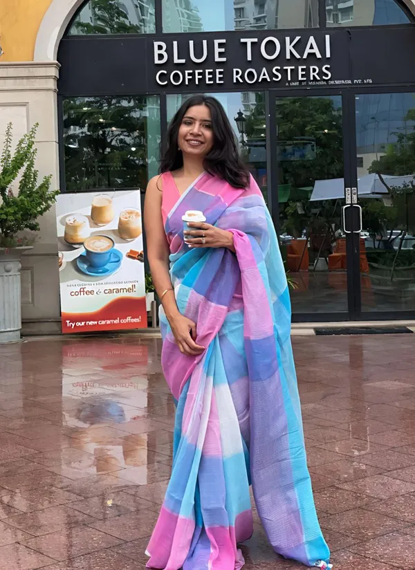 Multi_Colour_soft_linen_cotton_saree