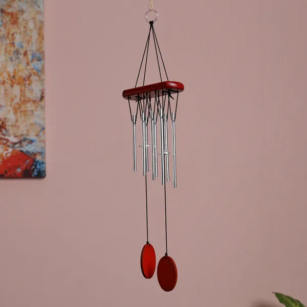 Red_Wooden_Wind_Chime_With_8_Metal_Pipes_For_Balcony_Hanging_With_Melodic_Sound_&_Dual_Wooden_Pendulam_30_Cm