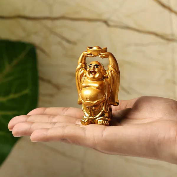 Laughing_Buddha_Holding_Ingot_&_Raising_Hands_For_Sucess_|__Good_Luck_&_Prosperity_-7_CM
