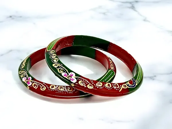 Multicolor_18_Carats_-_18K_Gold_Bangles_For_Women