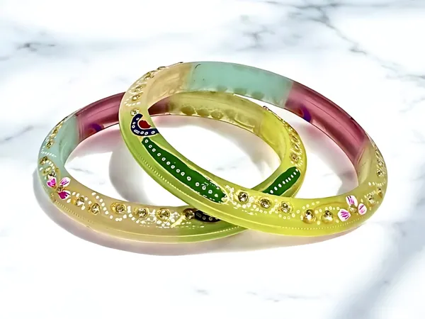 Multicolor_18_Carats_-_18K_Gold_Bangles_For_Women