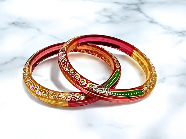 Multicolor_18_Carats_-_18K_Gold_Bangles_For_Women