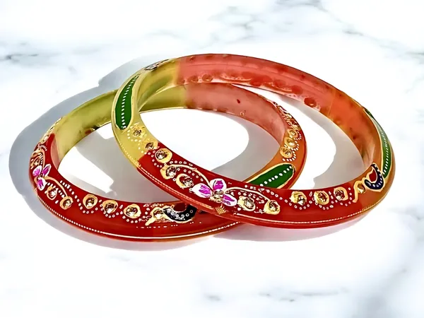 Multicolor_18_Carats_-_18K_Gold_Bangles_For_Women