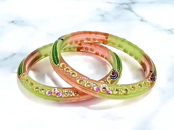 Multicolor_18_Carats_-_18K_Gold_Bangles_For_Women