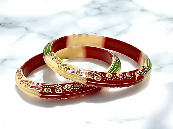Multicolor_18_Carats_-_18K_Gold_Bangles_For_Women