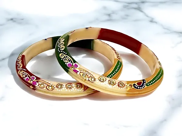 Multicolor_18_Carats_-_18K_Gold_Bangles_For_Women