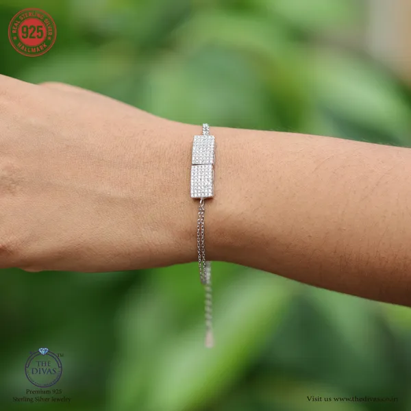 White_925_Sterling_Silver_Premium_Center_Bracelet