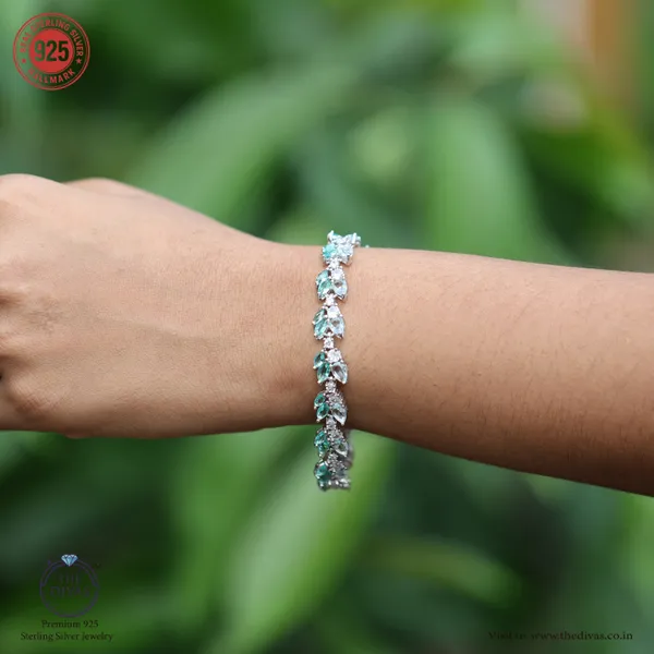 White_925_Sterling_Silver_Premium_Mint_Bracelet