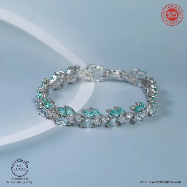White_925_Sterling_Silver_Premium_Mint_Bracelet