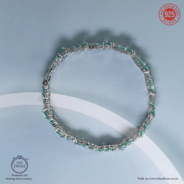 White_925_Sterling_Silver_Premium_Mint_Bracelet