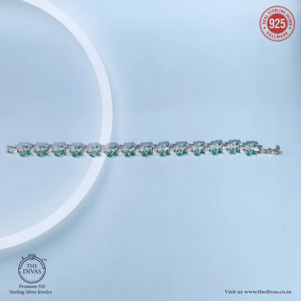 White_925_Sterling_Silver_Premium_Mint_Bracelet