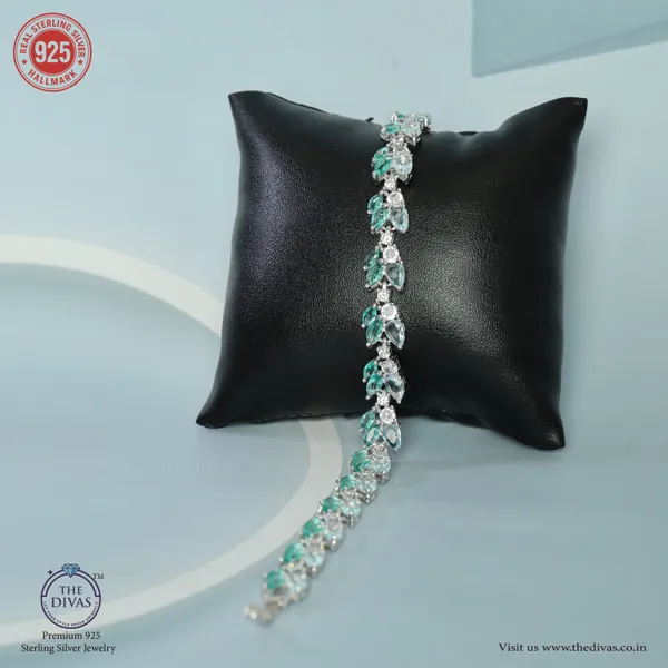White_925_Sterling_Silver_Premium_Mint_Bracelet