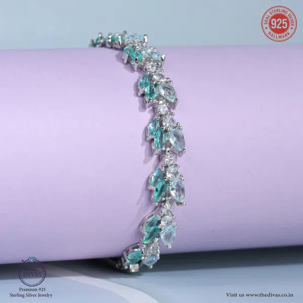 White_925_Sterling_Silver_Premium_Mint_Bracelet