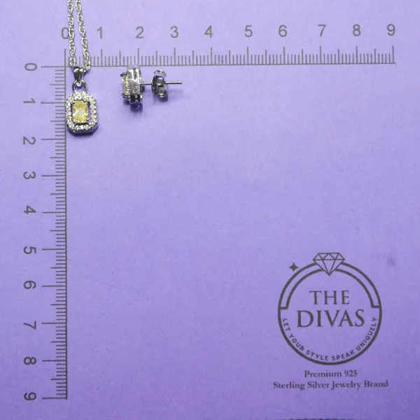 White_925_Sterling_Silver_Premium_Pendant_Set