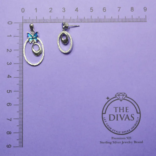 White_925_Sterling_Silver_Premium_Pendant_Set