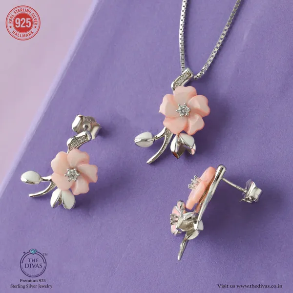 White_925_Sterling_Silver_Premium_Pendant_Set