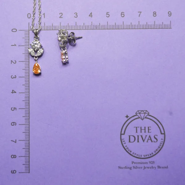 White_925_Sterling_Silver_Premium_Pendant_Set