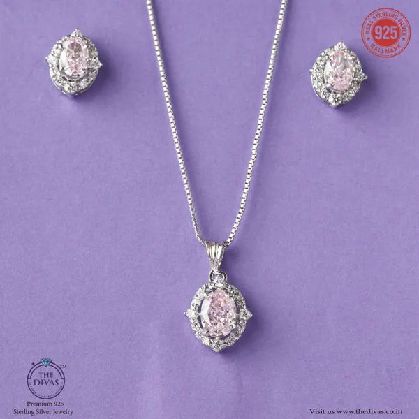 White_925_Sterling_Silver_Premium_Pendant_Set