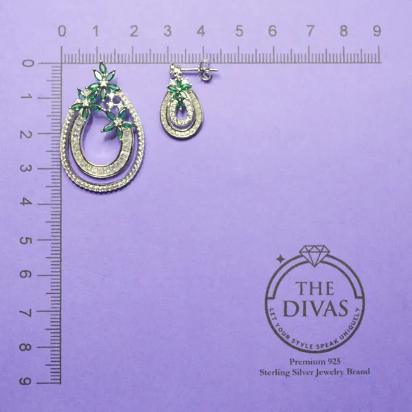 White_925_Sterling_Silver_Premium_Pendant_Set