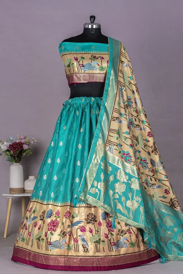 Foil_Printed_Dola_Silk_Lehenga_Choli