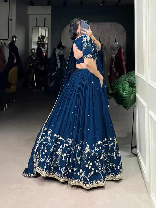 VICHITRA_SILK_LEHENGA_CHOLI_WITH_SEQUENCE_AND_THREAD_EMBROIDERY_WORK_WITH_LACE_BORDER