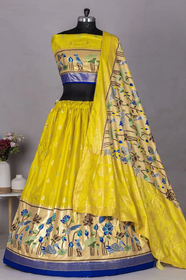 Foil_Printed_Dola_Silk_Lehenga_Choli