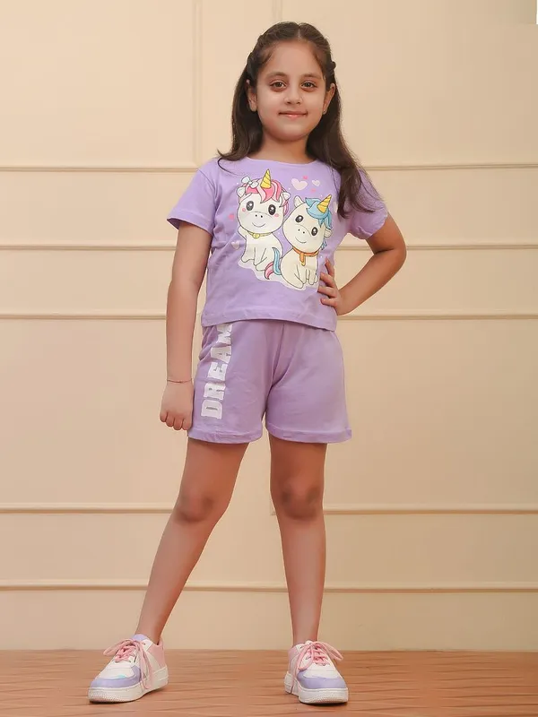 Text_Printed_Cotton_Half_Sleeves_Coord_Set_With_Shorts_-Tie_Dye_for_Girls