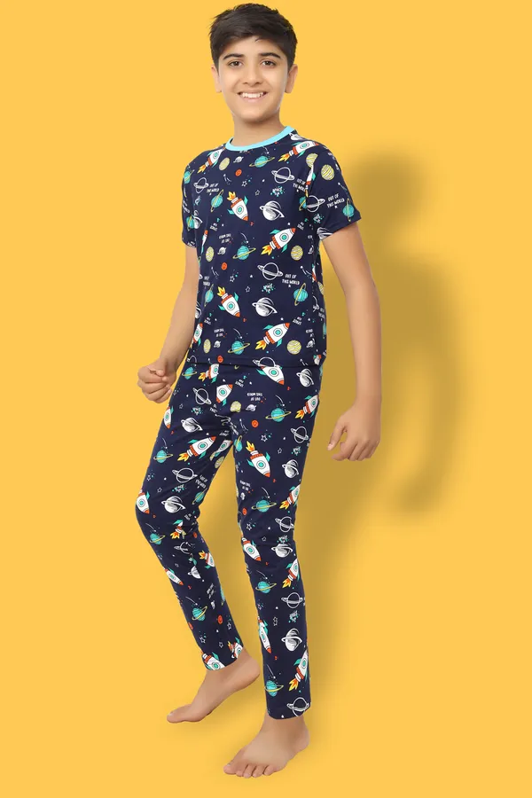 100%_Cotton_Half_Sleeves_Out_Of_Space_Print_Night_Suit