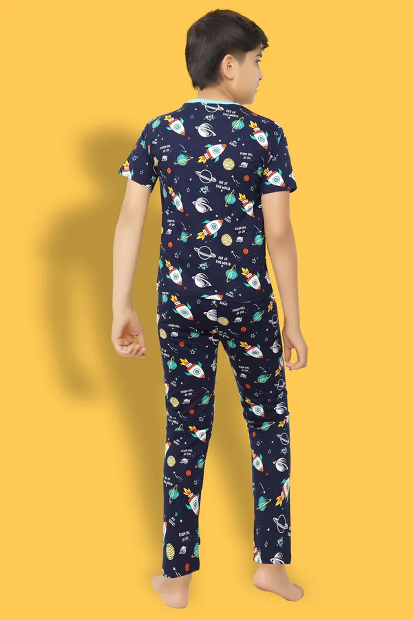 100%_Cotton_Half_Sleeves_Out_Of_Space_Print_Night_Suit