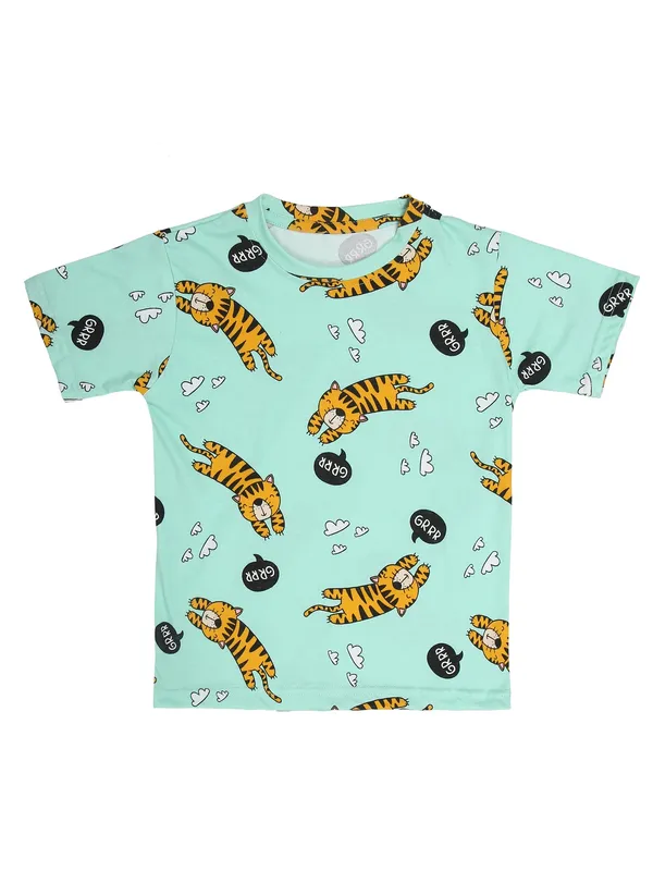 Cotton_Coord_Set_With_Shorts-Lion_Print_for_Boys