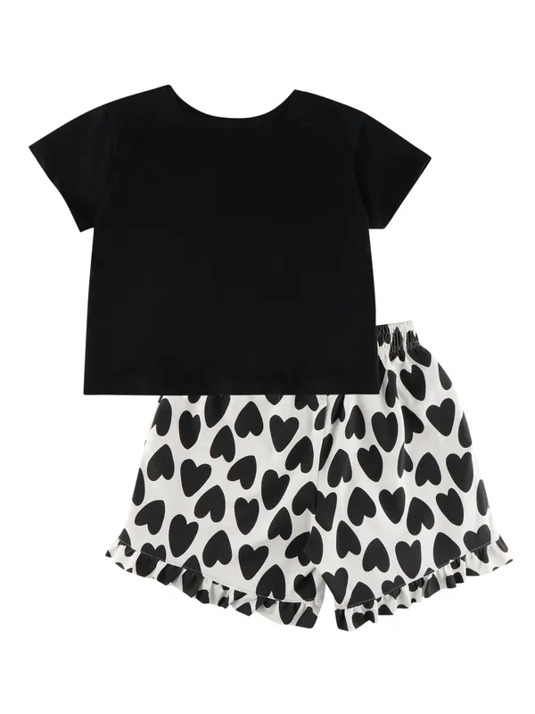 Tshirt_With_Shorts_Set_-Black_Cycle_for_Girls